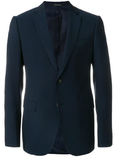 Μπλέιζερ Armani Emporio Fine Check ανδρικα μαυρα μπλε | GR86016