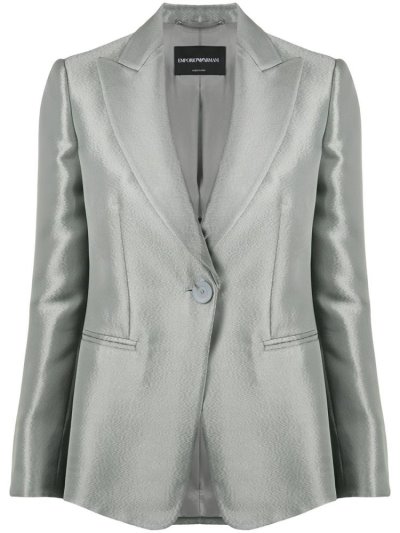 Μπλέιζερ Armani Emporio Metallic One Button γυναικεια πρασινο | GR71526