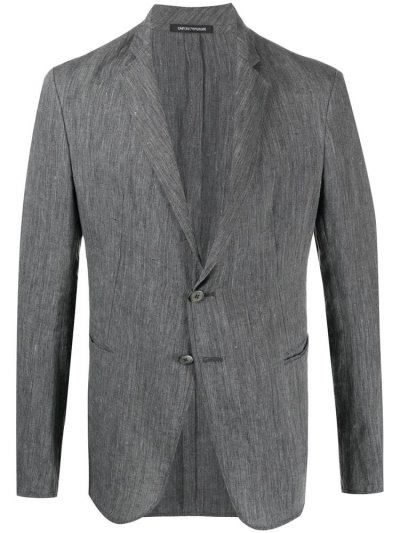 Μπλέιζερ Armani Emporio Single Breasted Regular ανδρικα γκρι | GR04937