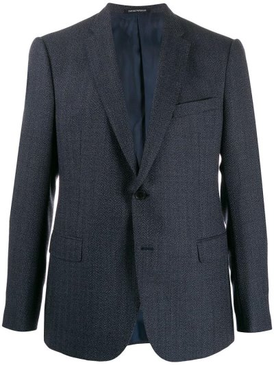 Μπλέιζερ Armani Emporio Tailored Herringbone ανδρικα μπλε | GR31197