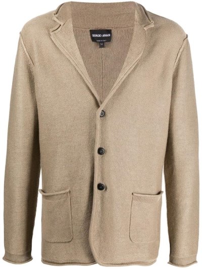 Μπλέιζερ Giorgio Armani Fine Knit ανδρικα Μπεζ | GR57209