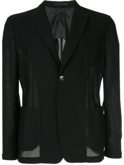 Μπλέιζερ Giorgio Armani Mesh Fabric ανδρικα μαυρα | GR78702