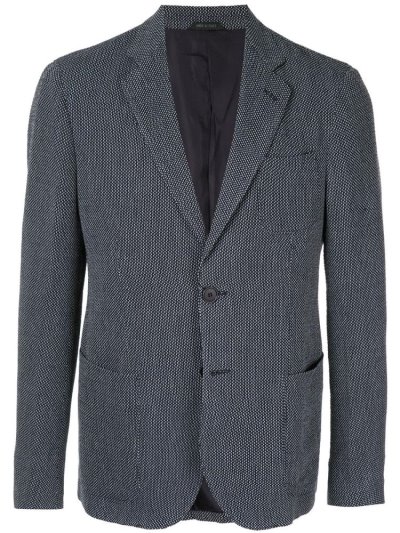 Μπλέιζερ Giorgio Armani Tailored Patterned ανδρικα μπλε | GR68812