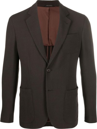 Μπλέιζερ Giorgio Armani ελαφρια Buttoned ανδρικα καφε | GR99865