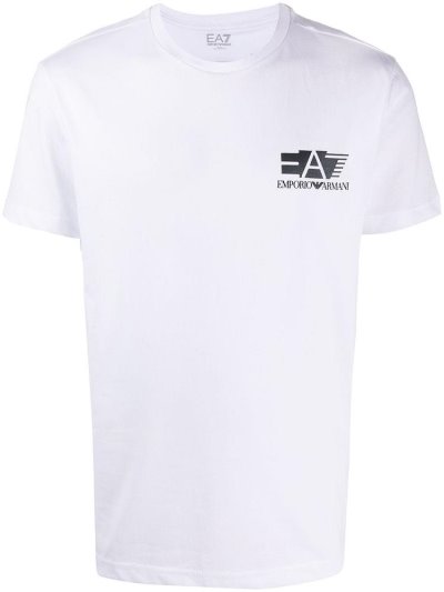 Μπουφάν Bomber Ea7 Emporio Armani Logo Print ανδρικα ασπρα | GR01047