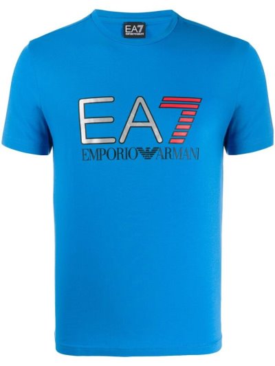 Μπουφάν Bomber Ea7 Emporio Armani Crew Neck Logo Printed ανδρικα μπλε | GR01933