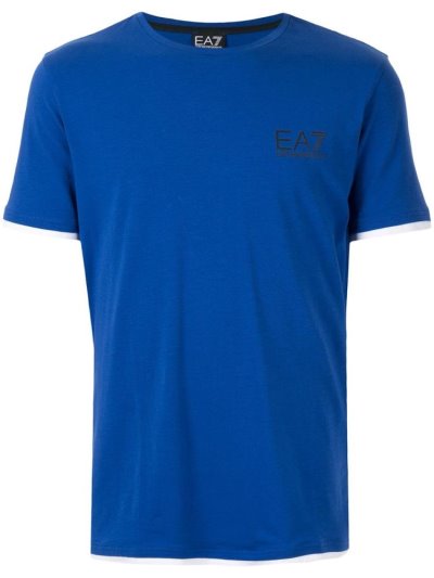 Μπουφάν Bomber Ea7 Emporio Armani Printed Logo ανδρικα μπλε | GR01964