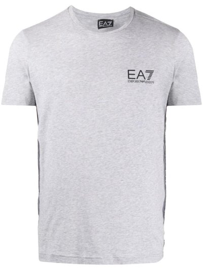 Μπουφάν Bomber Ea7 Emporio Armani Logo Tape ανδρικα γκρι | GR05243