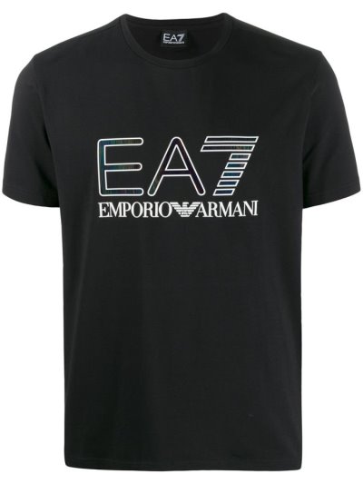 Μπουφάν Bomber Ea7 Emporio Armani Printed Logo ανδρικα μαυρα | GR10142