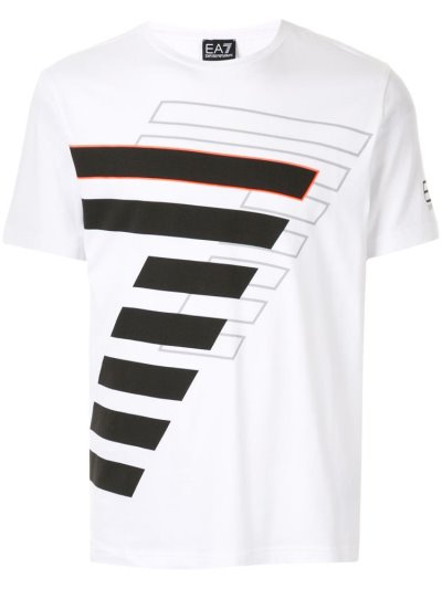 Μπουφάν Bomber Ea7 Emporio Armani Jersey Logo ανδρικα ασπρα | GR14878