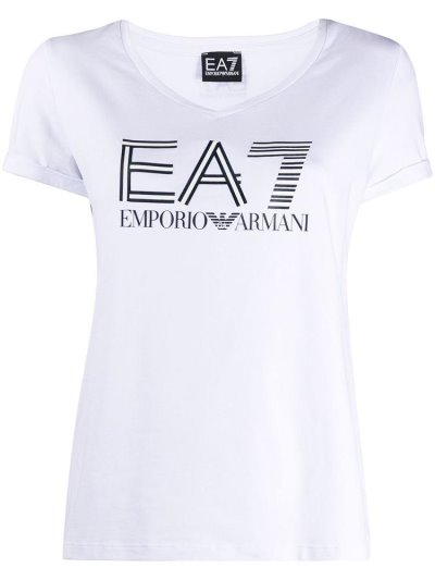 Μπουφάν Bomber Ea7 Emporio Armani Logo γυναικεια ασπρα | GR20844