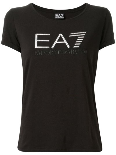 Μπουφάν Bomber Ea7 Emporio Armani Train Studded Logo γυναικεια μαυρα | GR25284