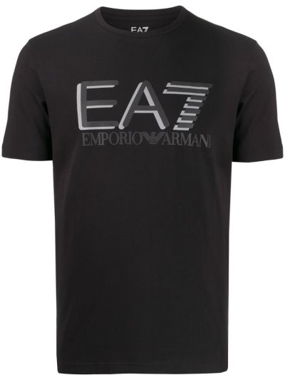 Μπουφάν Bomber Ea7 Emporio Armani Logo Print ανδρικα μαυρα | GR48601