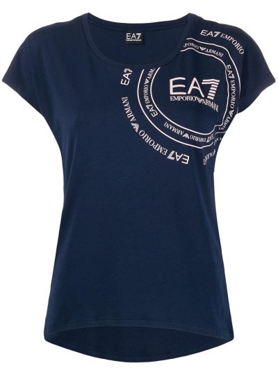 Μπουφάν Bomber Ea7 Emporio Armani Logo Print γυναικεια μπλε | GR53470