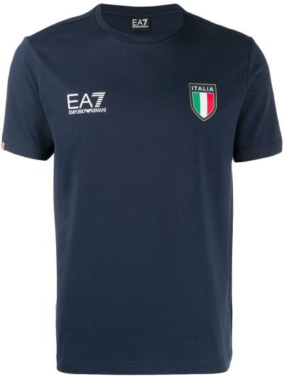 Μπουφάν Bomber Ea7 Emporio Armani Printed Logo ανδρικα μπλε | GR59839