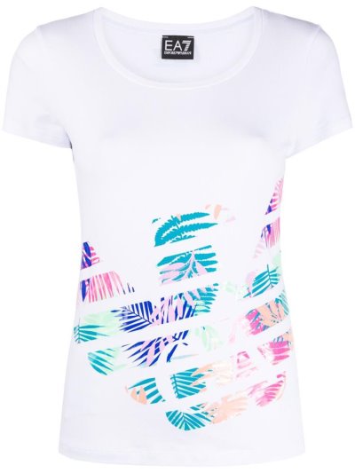 Μπουφάν Bomber Ea7 Emporio Armani Logo Print γυναικεια ασπρα | GR67920