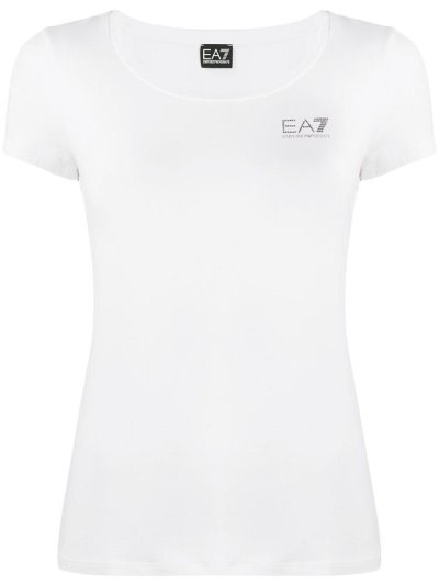 Μπουφάν Bomber Ea7 Emporio Armani κοντο Sleeve Logo γυναικεια ασπρα | GR69683