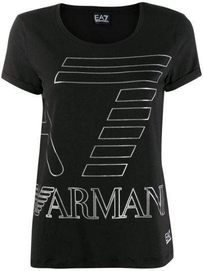 Μπουφάν Bomber Ea7 Emporio Armani Logo Print γυναικεια μαυρα | GR72537