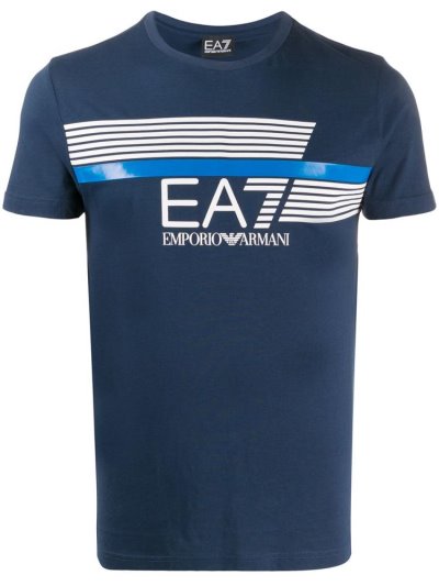 Μπουφάν Bomber Ea7 Emporio Armani Logo Print ανδρικα μπλε | GR73666