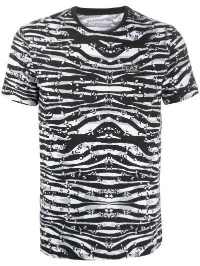 Μπουφάν Bomber Ea7 Emporio Armani Graphic Print Crew Neck ανδρικα μαυρα | GR76996