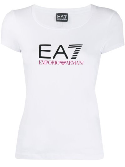 Μπουφάν Bomber Ea7 Emporio Armani Fitted Logo Print γυναικεια ασπρα | GR81654