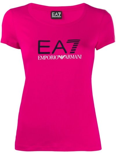 Μπουφάν Bomber Ea7 Emporio Armani Fitted Logo Print γυναικεια ροζ | GR83357