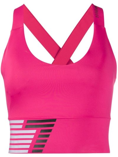 Μπουφάν Bomber Ea7 Emporio Armani Logo Cross Back Sports Bra γυναικεια ροζ | GR85367
