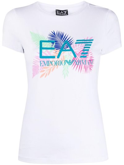 Μπουφάν Bomber Ea7 Emporio Armani Logo Print γυναικεια ασπρα | GR86721