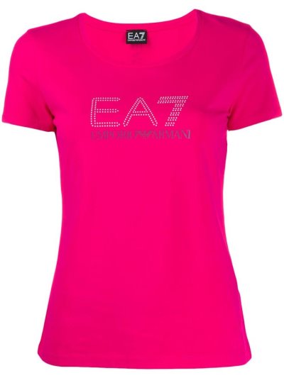 Μπουφάν Bomber Ea7 Emporio Armani κοντο Sleeve Logo γυναικεια ροζ | GR87082