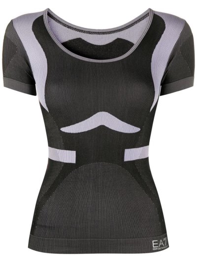 Μπουφάν Bomber Ea7 Emporio Armani Panelled Ribbed Knit γυναικεια μαυρα | GR87991