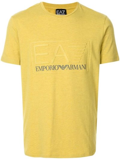 Μπουφάν Bomber Ea7 Emporio Armani Logo Print ανδρικα κίτρινα | GR95216