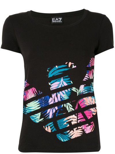Μπουφάν Bomber Ea7 Emporio Armani Graphic Print γυναικεια μαυρα | GR96826