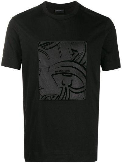Μπουφάν Bomber Armani Emporio Abstract Logo ανδρικα μαυρα | GR05077