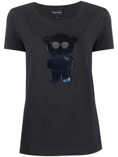 Μπουφάν Bomber Armani Emporio Bear Logo γυναικεια μπλε | GR85696