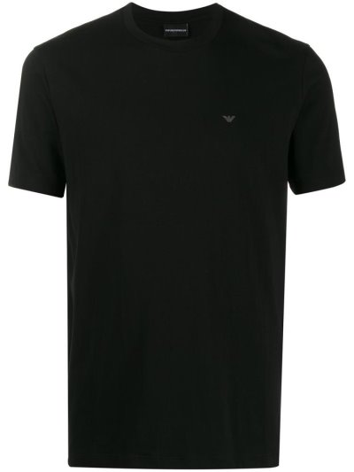 Μπουφάν Bomber Armani Emporio Chest Logo ανδρικα μαυρα | GR66983