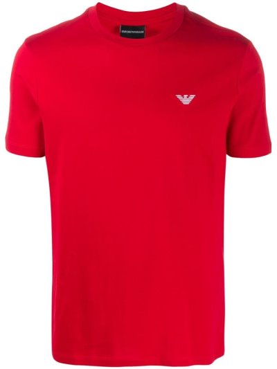 Μπουφάν Bomber Armani Emporio Crew Neck Logo ανδρικα κοκκινα | GR69879