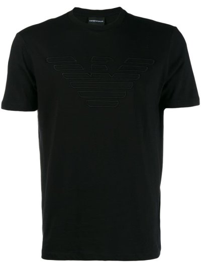 Μπουφάν Bomber Armani Emporio Embroidered Brand Eagle ανδρικα μαυρα | GR21458