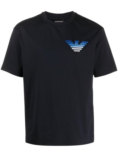 Μπουφάν Bomber Armani Emporio Embroidered Logo ανδρικα μπλε | GR44959