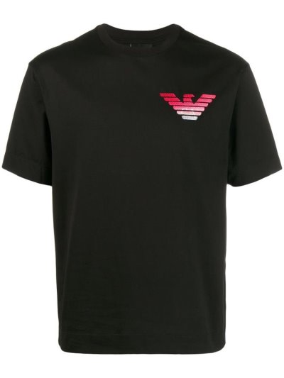 Μπουφάν Bomber Armani Emporio Embroidered Logo ανδρικα μαυρα | GR51031
