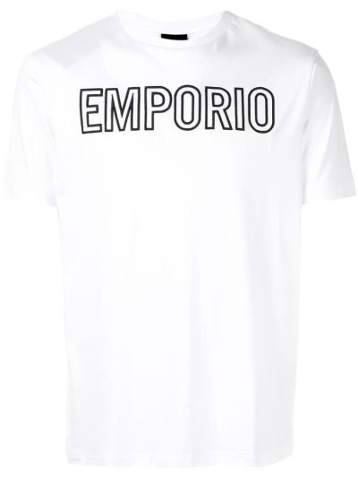 Μπουφάν Bomber Armani Emporio Embroidered Logo ανδρικα ασπρα | GR68612