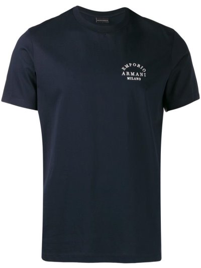 Μπουφάν Bomber Armani Emporio Embroidered ανδρικα μπλε | GR79490