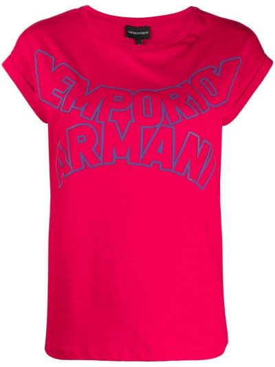 Μπουφάν Bomber Armani Emporio Enlarged Logo Print γυναικεια κοκκινα | GR73531