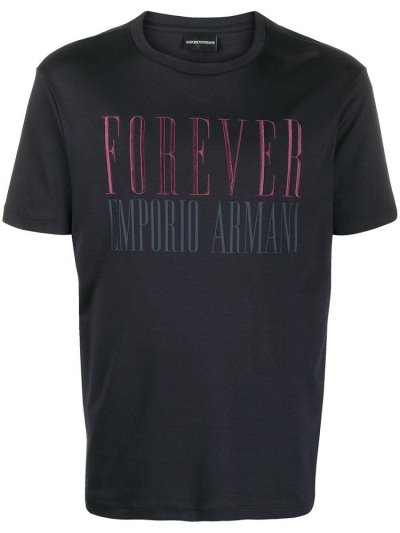 Μπουφάν Bomber Armani Emporio Forever Print ανδρικα μπλε | GR93494