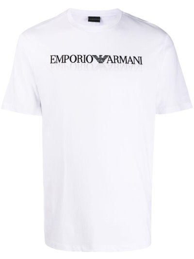 Μπουφάν Bomber Armani Emporio Front Logo ανδρικα ασπρα | GR61654
