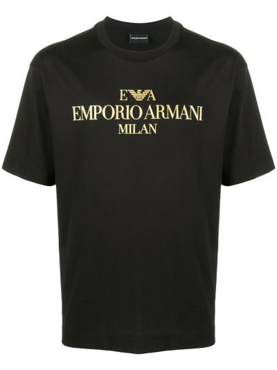 Μπουφάν Bomber Armani Emporio Gold Tone Printed ανδρικα μαυρα | GR96584
