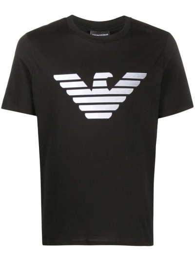 Μπουφάν Bomber Armani Emporio Large Logo ανδρικα μαυρα | GR49114