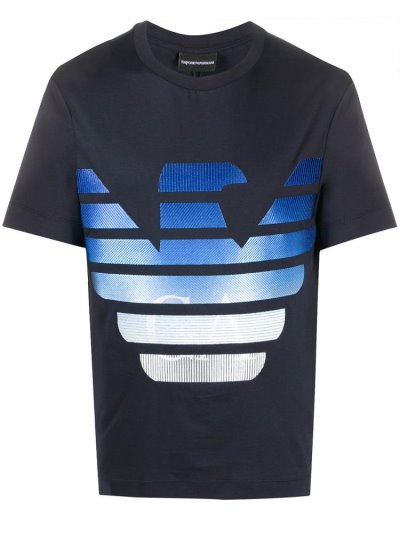 Μπουφάν Bomber Armani Emporio Large Logo ανδρικα μπλε | GR52417