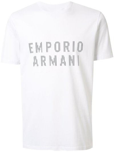 Μπουφάν Bomber Armani Emporio Line Logo Print ανδρικα ασπρα | GR32954