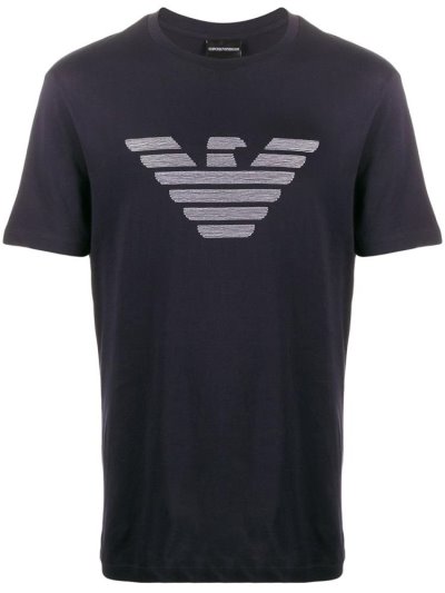 Μπουφάν Bomber Armani Emporio Logo Print ανδρικα μπλε | GR07427