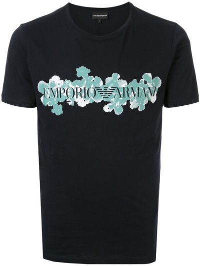 Μπουφάν Bomber Armani Emporio Logo Print ανδρικα μαυρα | GR10959